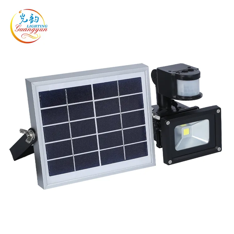 High quality intelligent with motion sensor 10w 20w 30w solar flood light