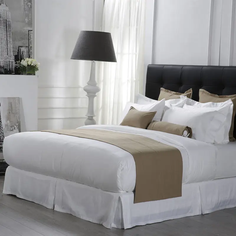 200 - 800 thread count white plain single queen king bed sheets