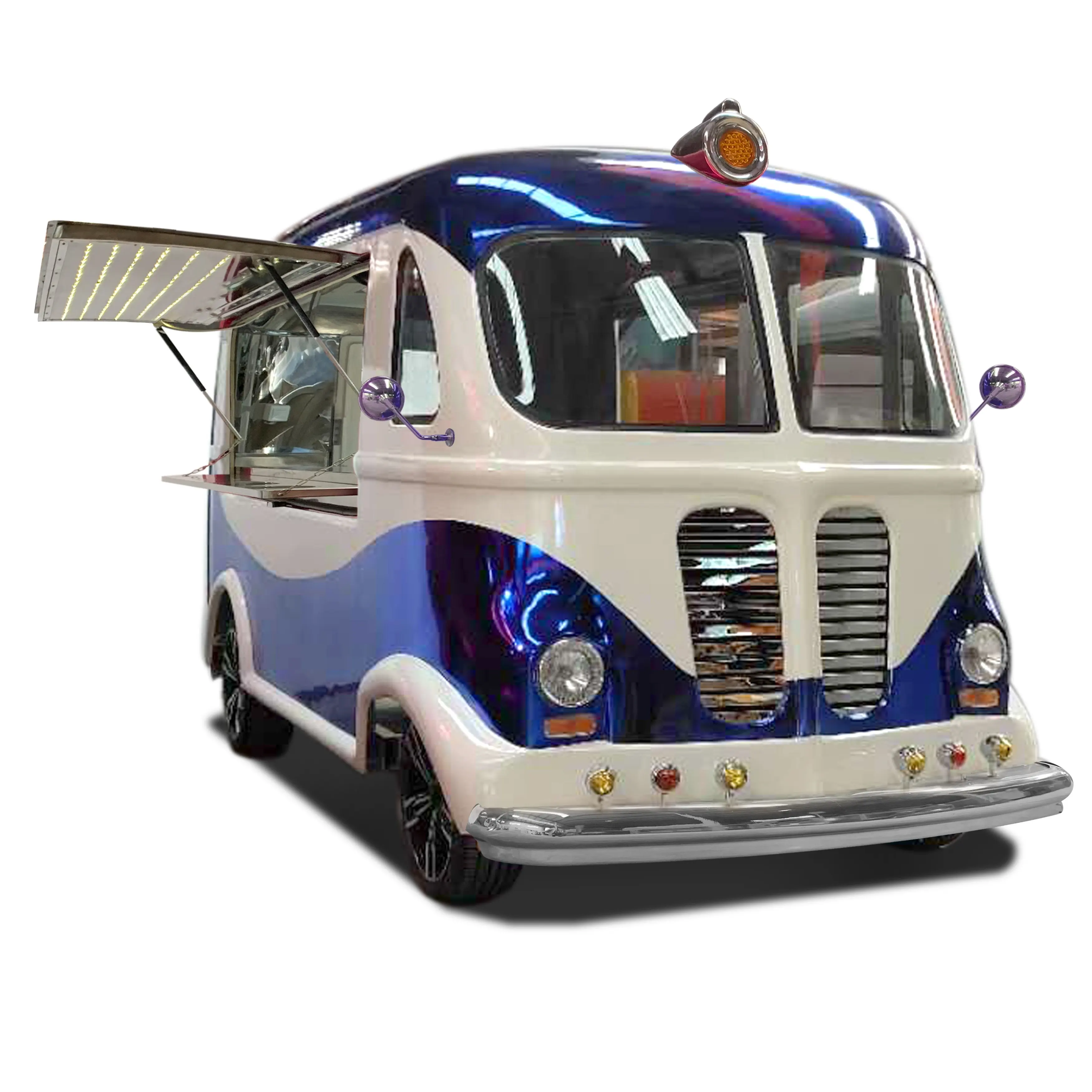 Миниатюрный Электрический винтажный фургон для фастфуда, фургон для мороженого