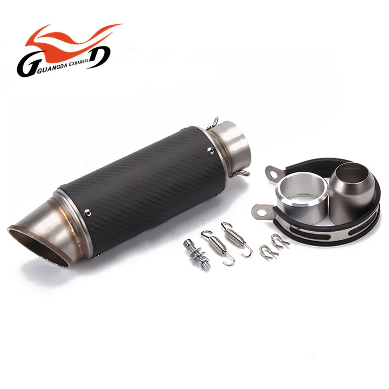 51mm carbon fiber exhaust pipe wholesale para la moto tubos de escape