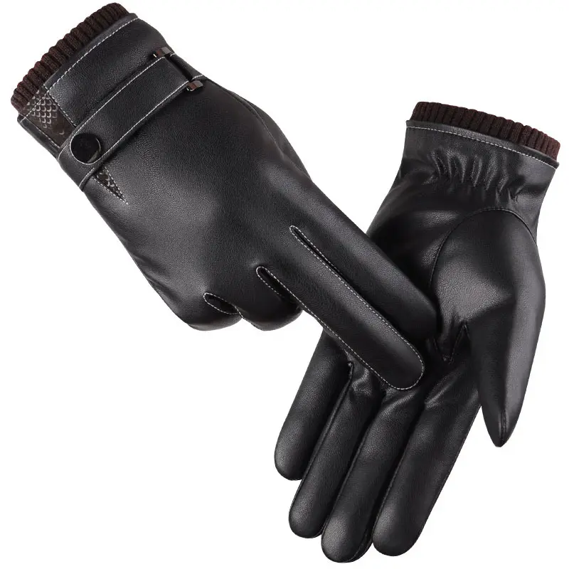 Men Winter Warm Skiing Cycling Riding Comfort cheap Driving Leather Glove