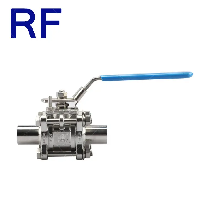 RF санитарно нержавеющая сталь 3 шт. стыковой сварки гигиенический полный инкапсулированный шаровой клапан 1-1/2 "SS316L китайский поставщик