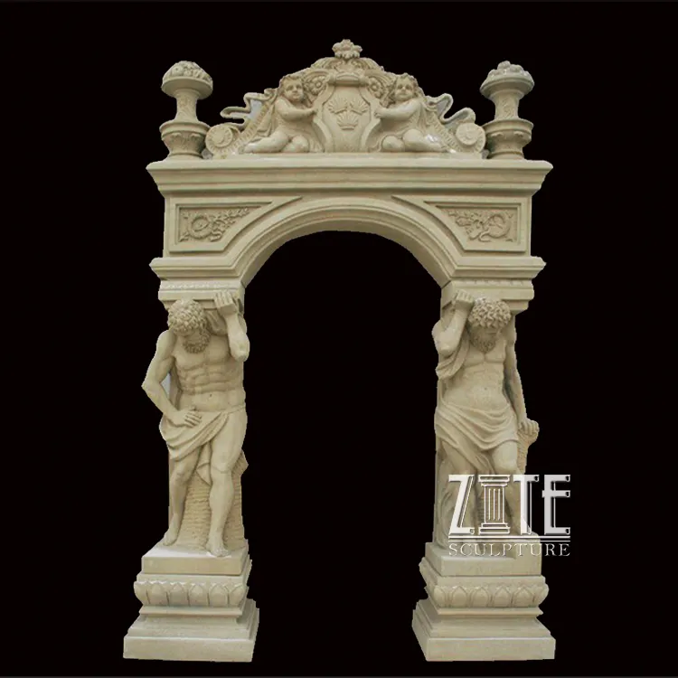 Cheap hand carved marble granite door frame surround