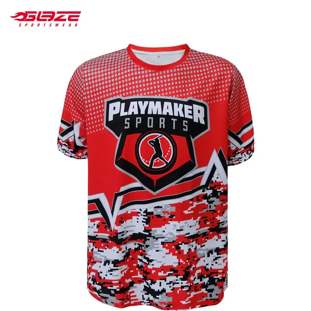 Wholesale cheap custom striped mens softball jersey sublimation