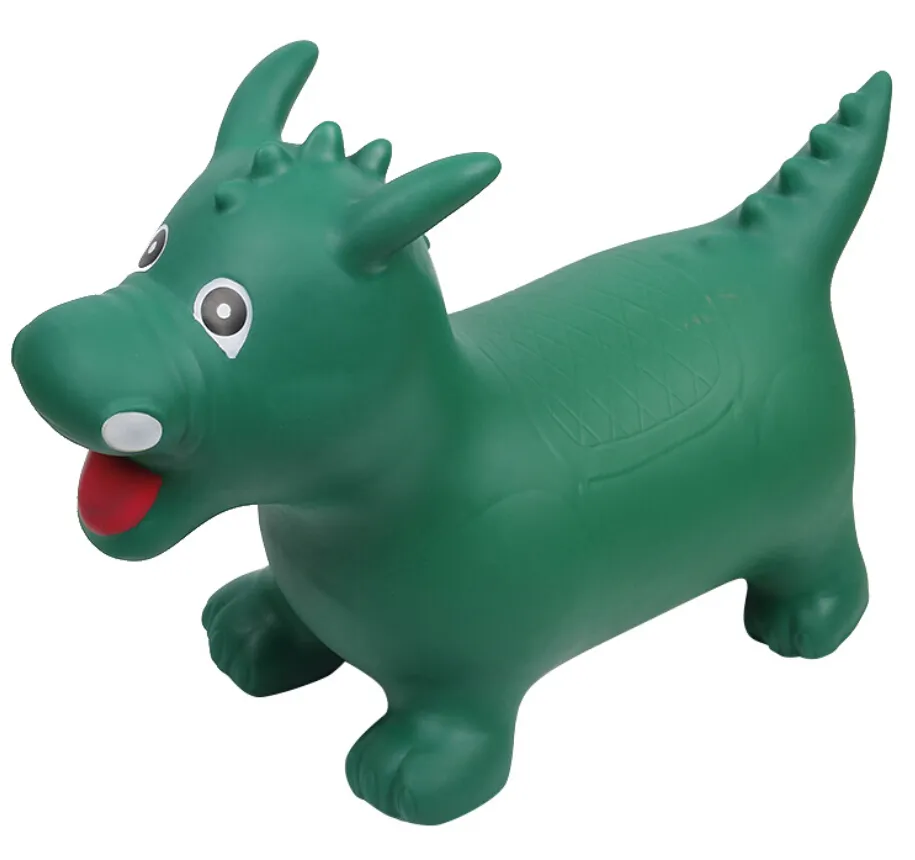 Eco-friendly PVC Inflatable Animal Bouncy Jumping Moving Dragon Hopper Toy