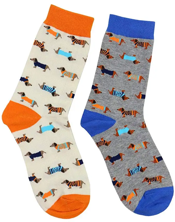 Женские мягкие хлопковые носки с рисунком животных и собак