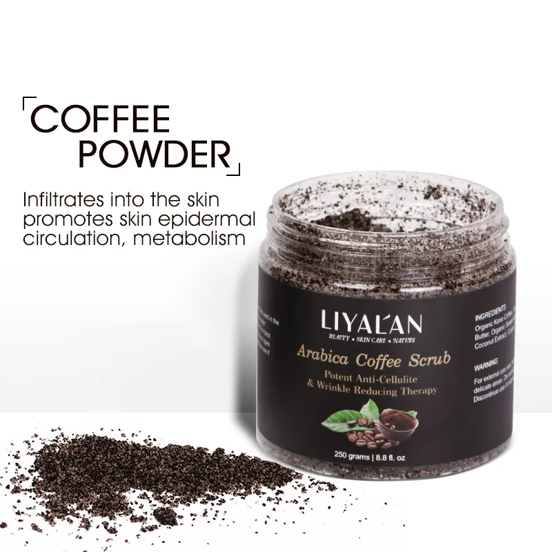 Private Label  Factory  Coffee body scrub For Body Whitening