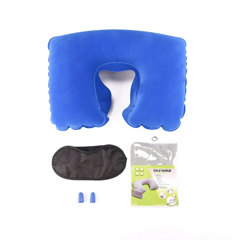Высококачественная надувная U-образная дорожная подушка для шеи с Eyemask, Amazon