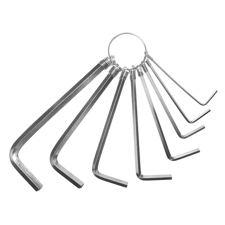 8pcs Allen Hex L Key wrench spanner screwdriver with keychain ring tools set 1.5mm 2mm 2.5mm 3mm 3.5mm 4mm 5mm 6mm