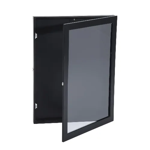 Customized Wall Mount Glass Window Wooden 3D Football Jersey Display Cabinet Lockable Deep Shadow Box Jersey Frame Display Case