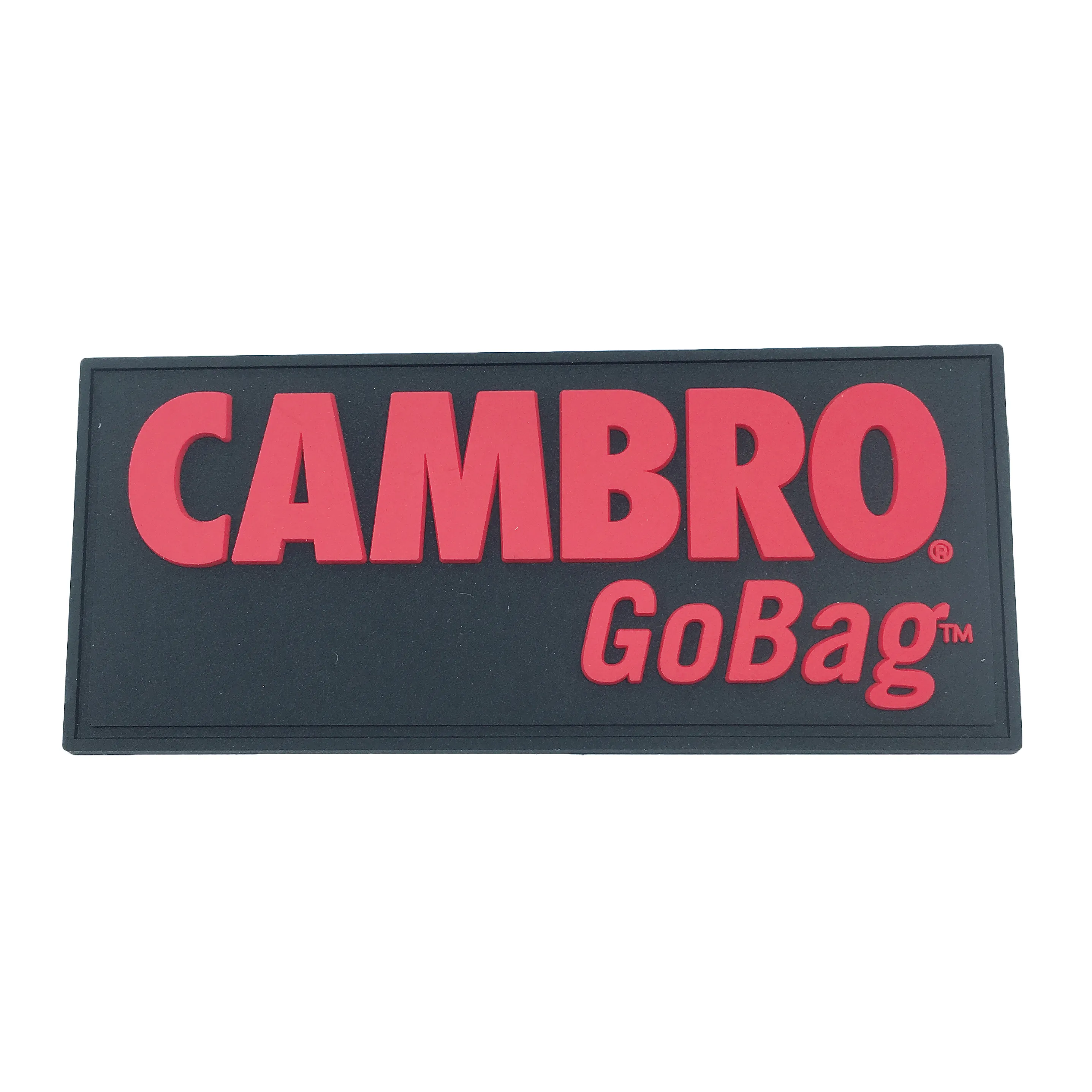 Personalized Design Custom 3D Embossed Brand Name Logo Soft PVC Rubber Patches Badges for Bags