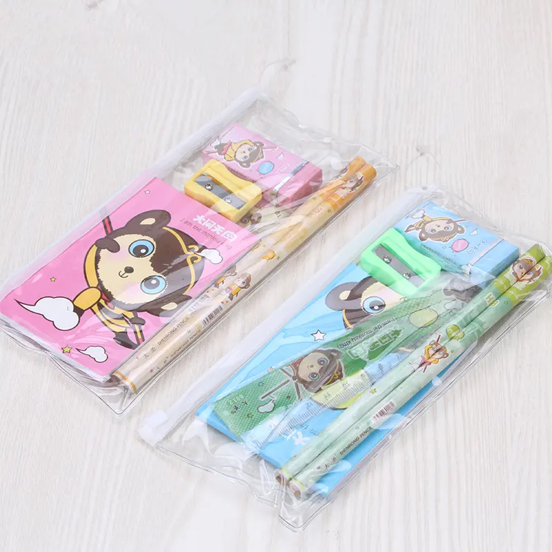 New Promotional Items Back to 6 PCS School Stationery Set for Kids
