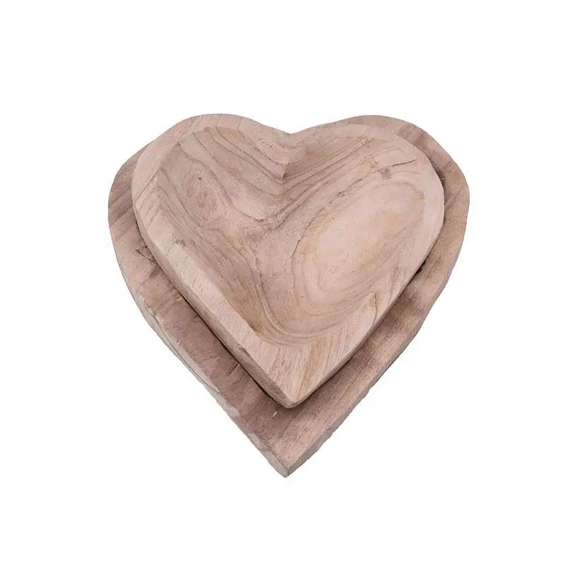 cheap wooden craft decoration of heart shape OEM/ODM custom wholesale wood craft wooden heart shaped tray supplies