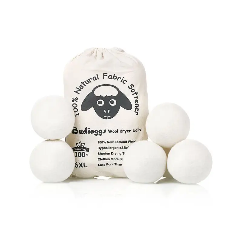 6 Pack XL Organic wool dryer balls