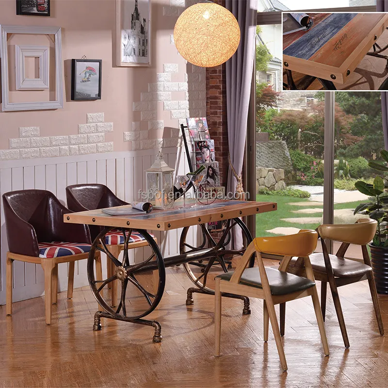 Новый дизайн, современные чугунные обеденные столы и стулья для ресторана, мебель для кафе