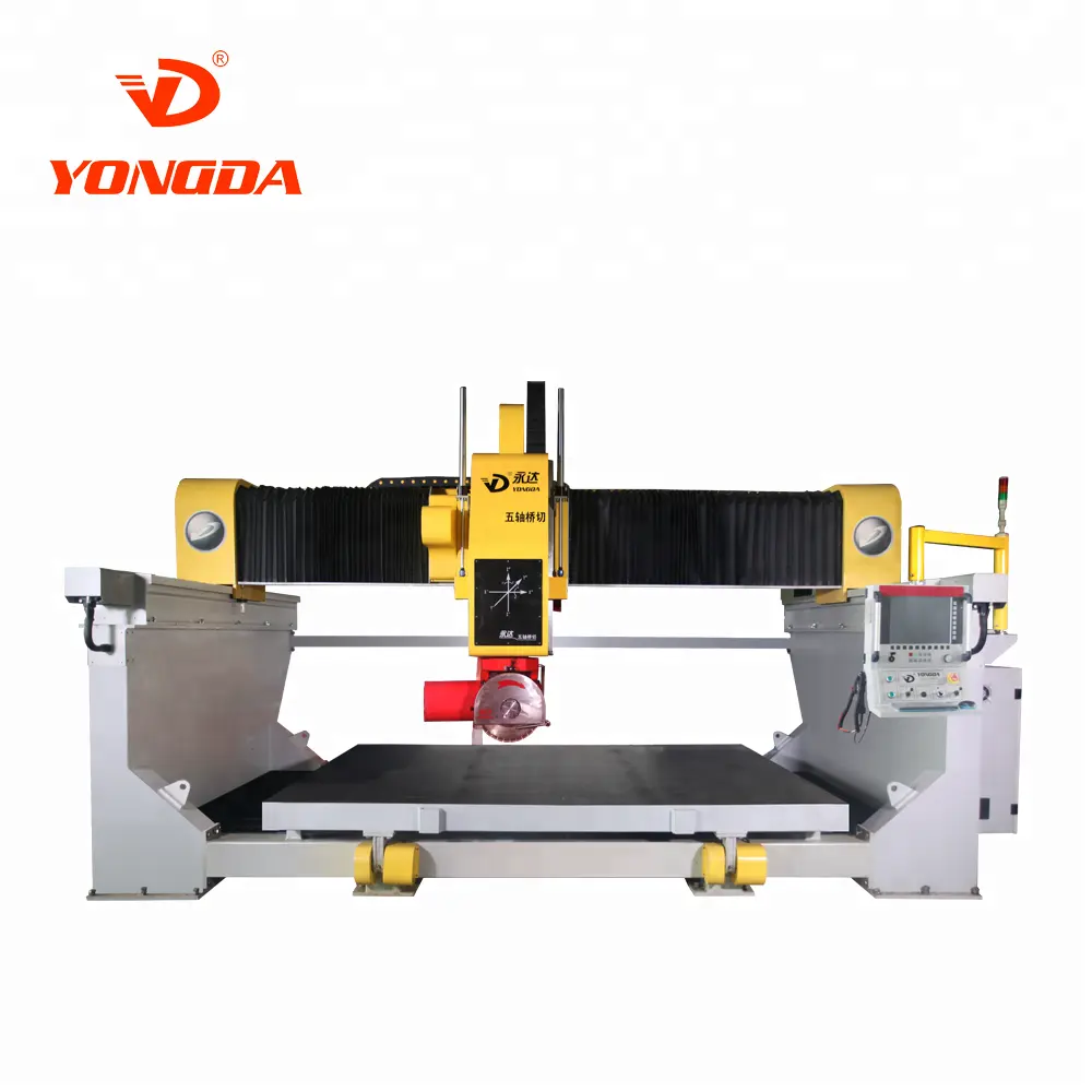 YONGDA YD-3220 5 Axis automatic stone cutting machine/cnc granite cutting machinery Bridge Saw for granite/stone/marble/quartz