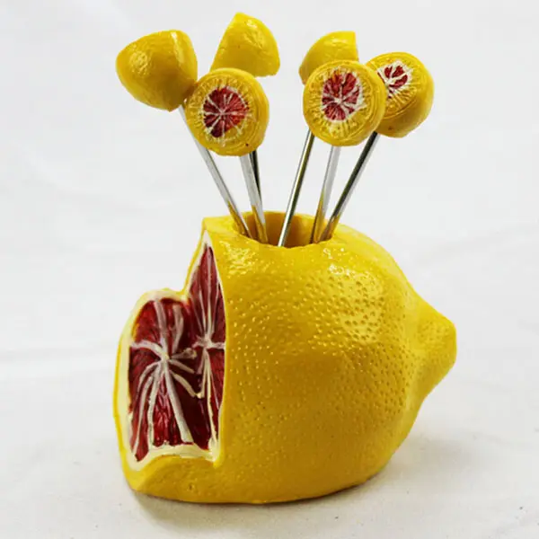 Wedding Door or Promotional Gifts Lemon Design Fruit Pick Fruit Fork