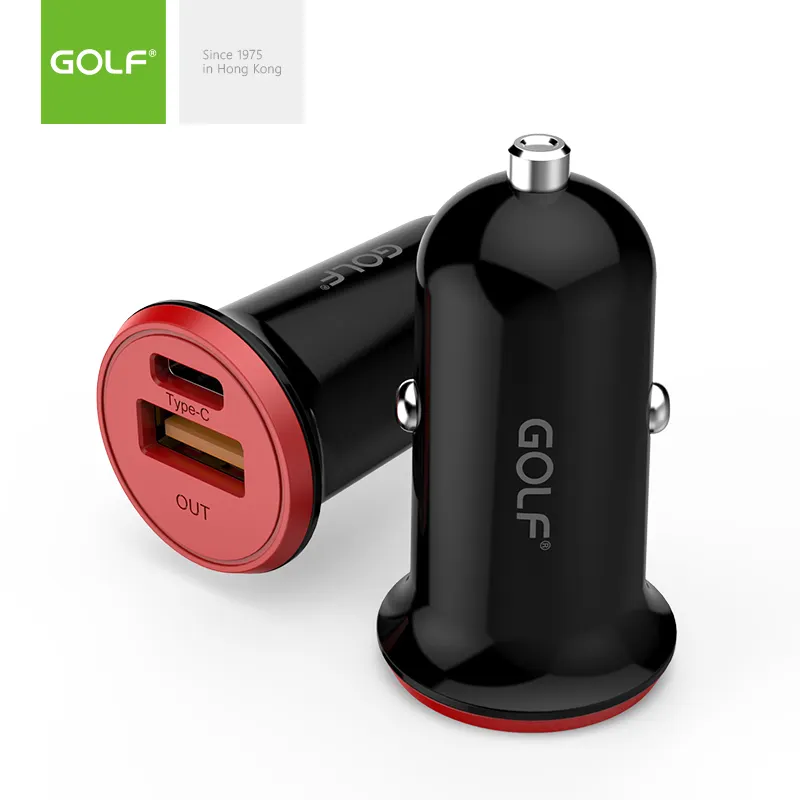 GOLF new arrival GF-C7 PD+QC Fast Electric Usb Car Charger