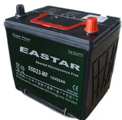 12v 60ah 55d23l mf auto battery automotive battery bulk storage rechargeable battery for Tractor, automobile, motor vehicle