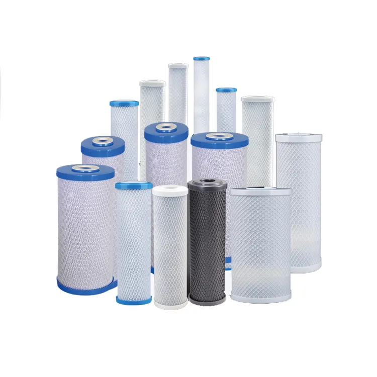 Activated Carbon Block Solid Carbon Chlorine Removal CTO Water Filter Cartridge