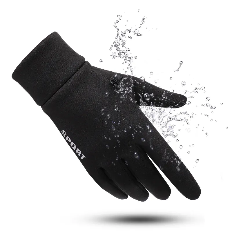 Спортивные зимние водонепроницаемые велосипедные перчатки для мужчин с логотипом на заказ
