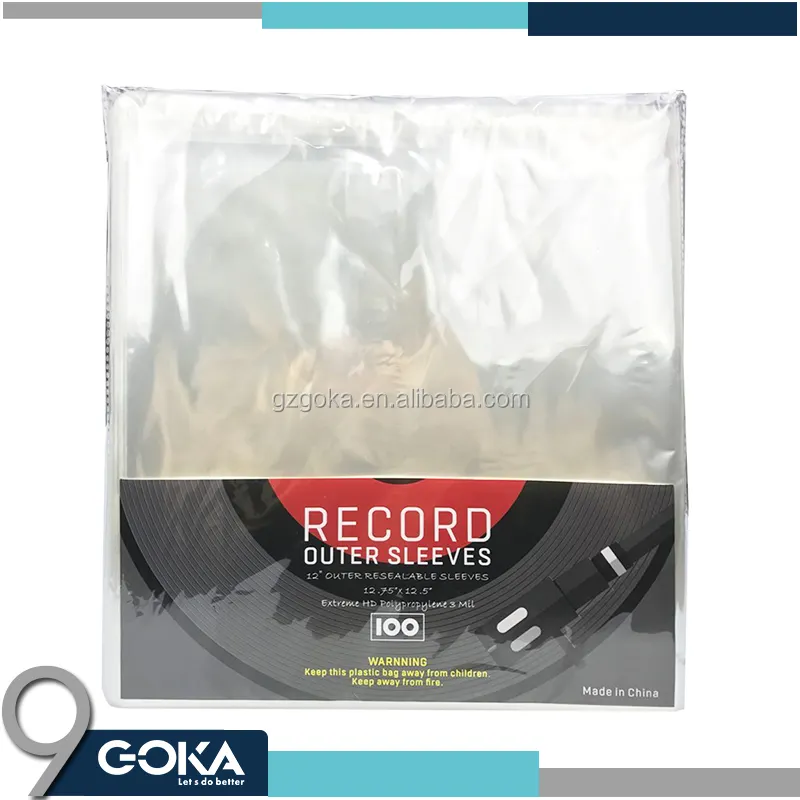 100 Clear Plastic Protective LP Outer Sleeves 3 Mil. Vinyl Record Sleeves Album Covers 12.75" x 12.5" Provide Your LP Collection
