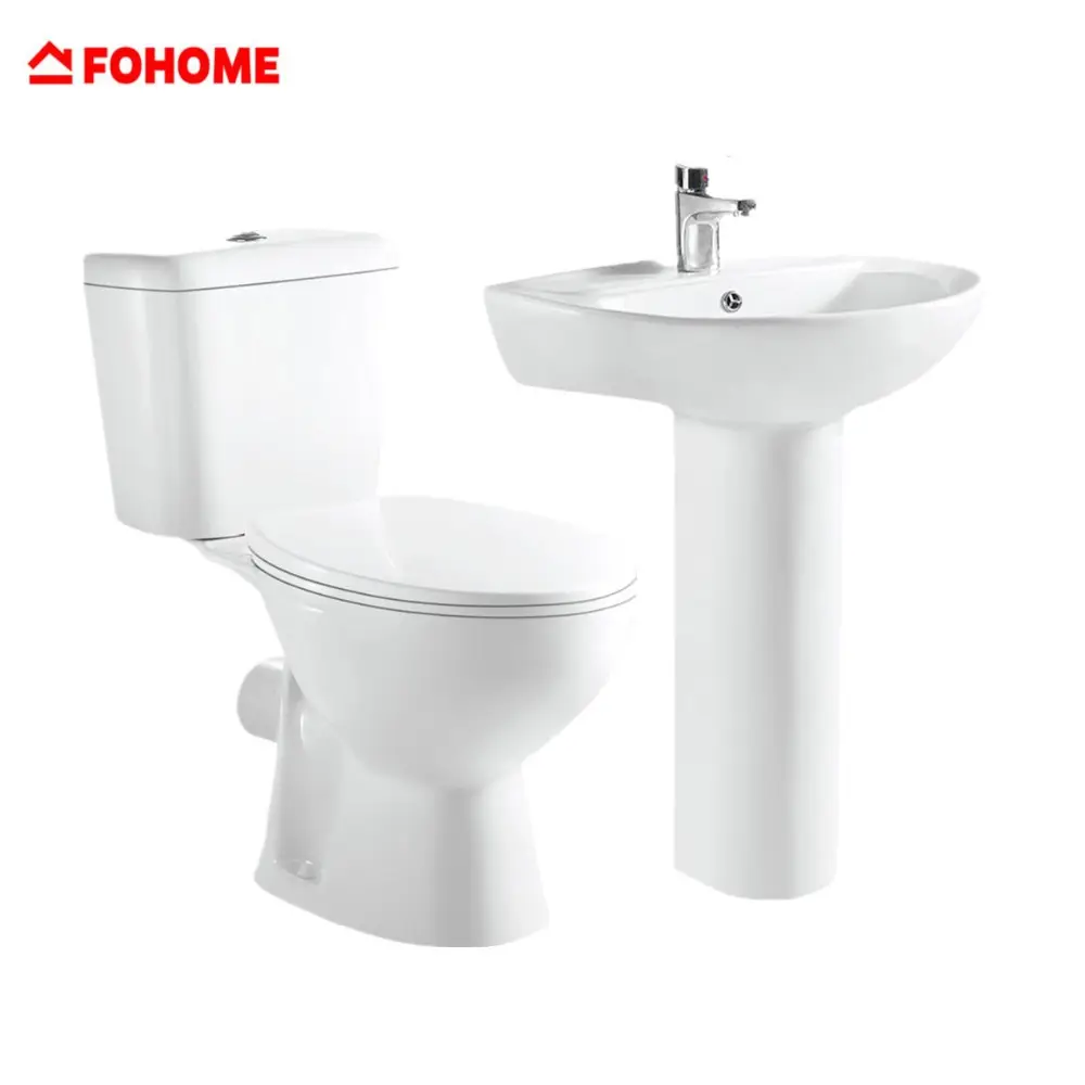 China import two piece toilet and pedestal basin bathroom suites