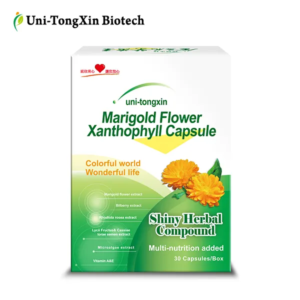 Herbal Calendula extract Xanthophyll Capsule Lutein 15mg, OEM&ODM available