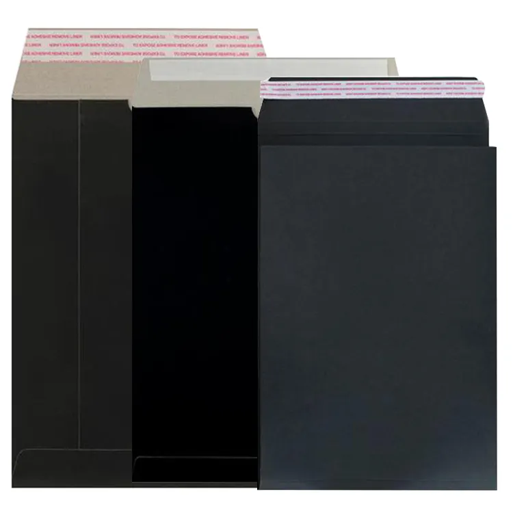 custom matter black a4 a5 c5 paper packaging gusset post mailer envelope box for shipping