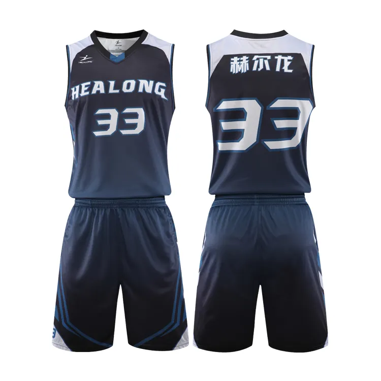 Изготовленные на заказ баскетбольные майки HEALONG с сублимационной печатью, дизайнерская одежда для баскетбола, новейшая баскетбольная майка, дизайн 2018