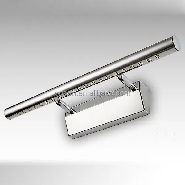 stainless steel led bathroom mirror light