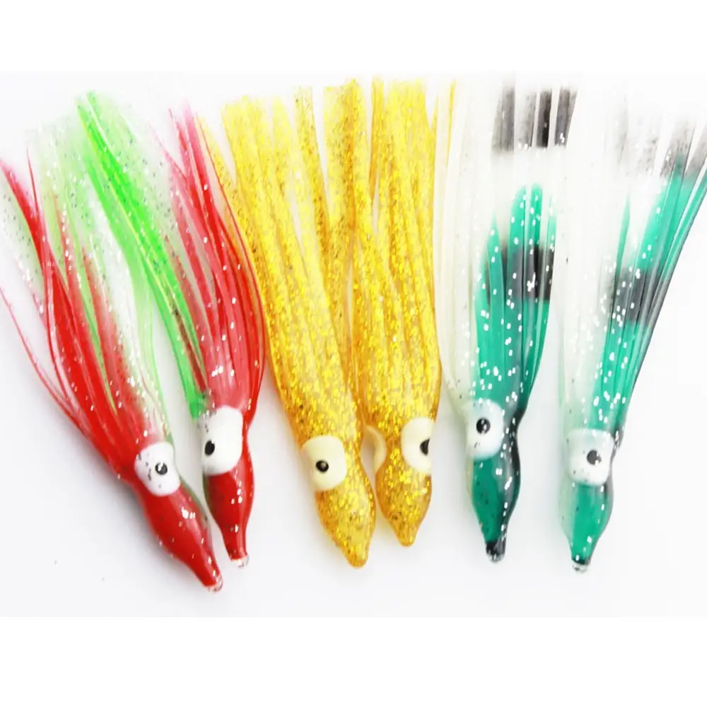 Fishing Lures Multi-Color Squid Skirts Octopus Trolling Fishing Lures Set