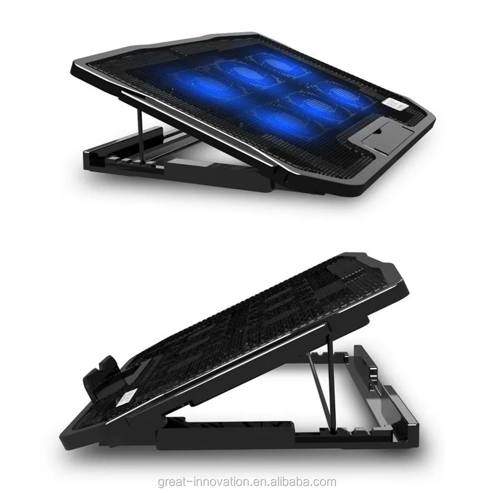 laptop cooling pad with 6 fans adjustable height