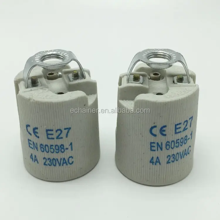 E26 E27 Ceramic Lamp socket Base adapter e27 porcelain Screw Bulb High Temperature Lamp Holder Chandelier Bulb extension