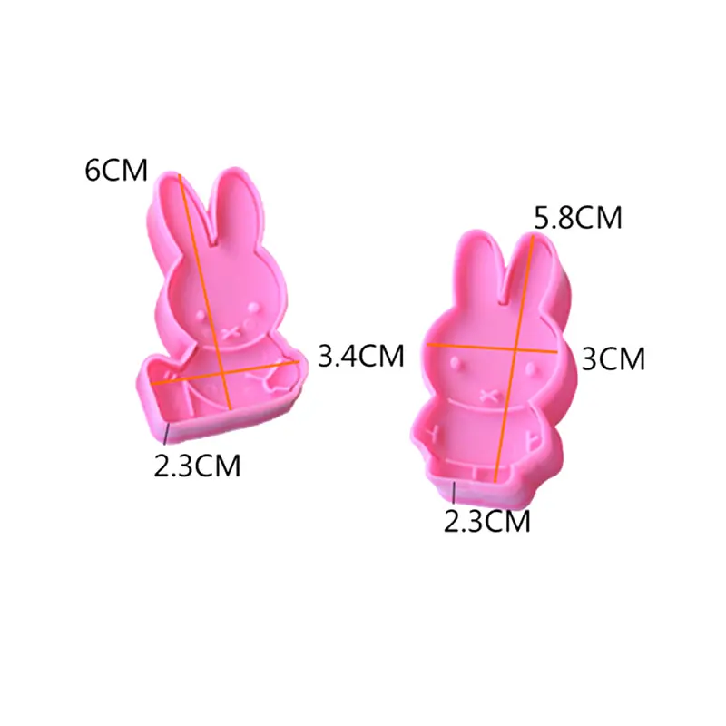 plastic rabbit shaped cookie cutter