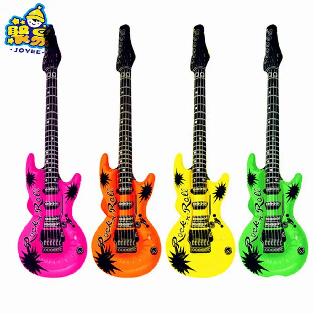 Wholesale Eco-friendly Musical Inflatable Instruments Guitar Blow Up Air Guitar Toy For Kids