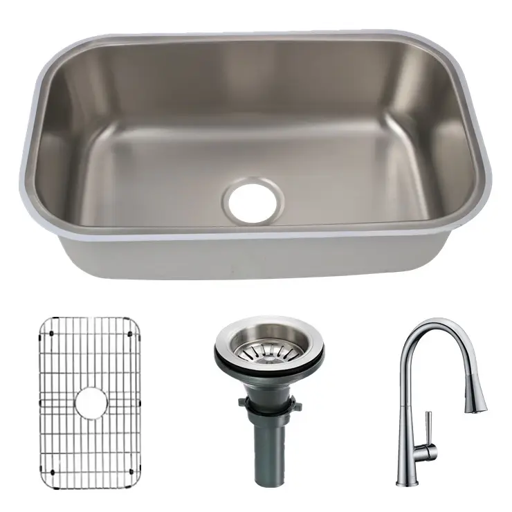 8047A big single bowl bathroom 304 stainless steel sink