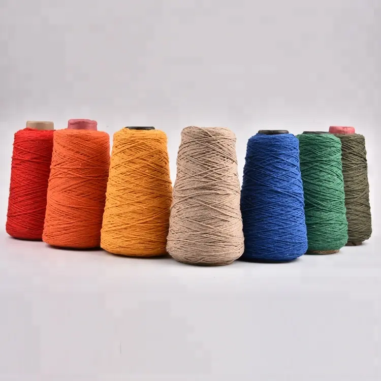 Multi-ply yarn Ne6/5, Ne12/9 OE recycled yarn for handmade carpet/rugs , tufted carpet yarn