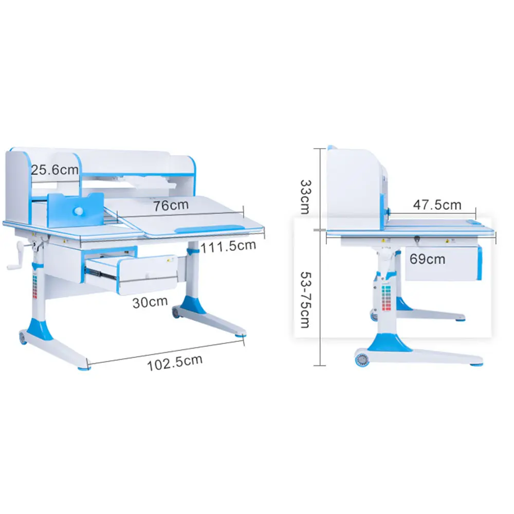 Регулируемый по высоте детский учебный стол и стул для обучения детей