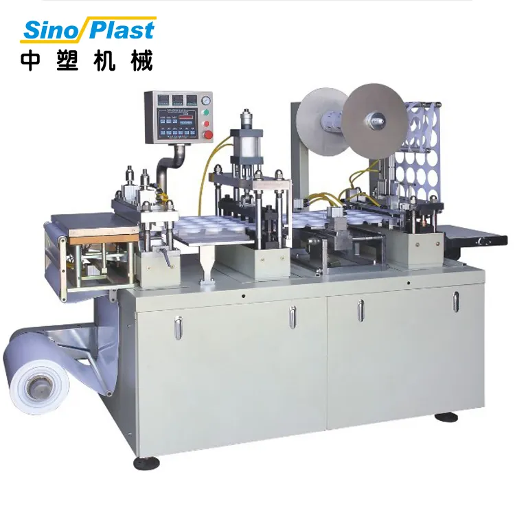 SINOPLAST High Quality Automatic New PP PS PVC PET Sheet Cup Lid Making Thermoforming Forming Machine