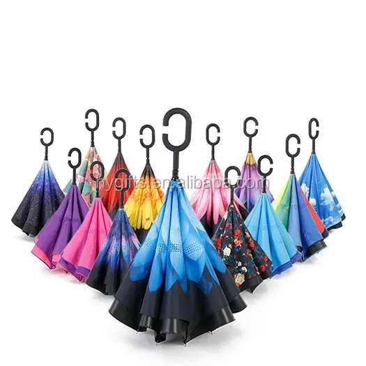 Reversible inverted reverse umbrella double layer