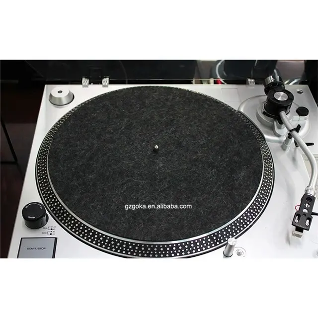 Variety of colors customize print logo vinyl record pad felt turntable wool slipmats