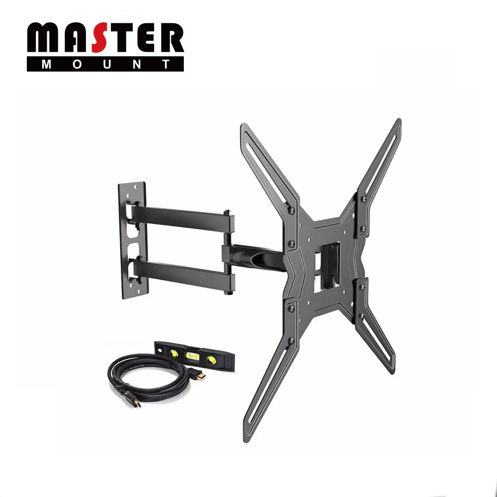 Full Motion Swivel Articulating LCD TV Wall Mount for most 22"-55" LED LCD Plasma Flat Screen Monitor up to 55 lb VESA 400x400