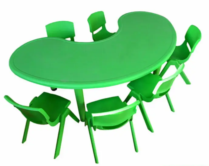 Прочные пластиковые легко собранные детские столы и стулья для детского сада