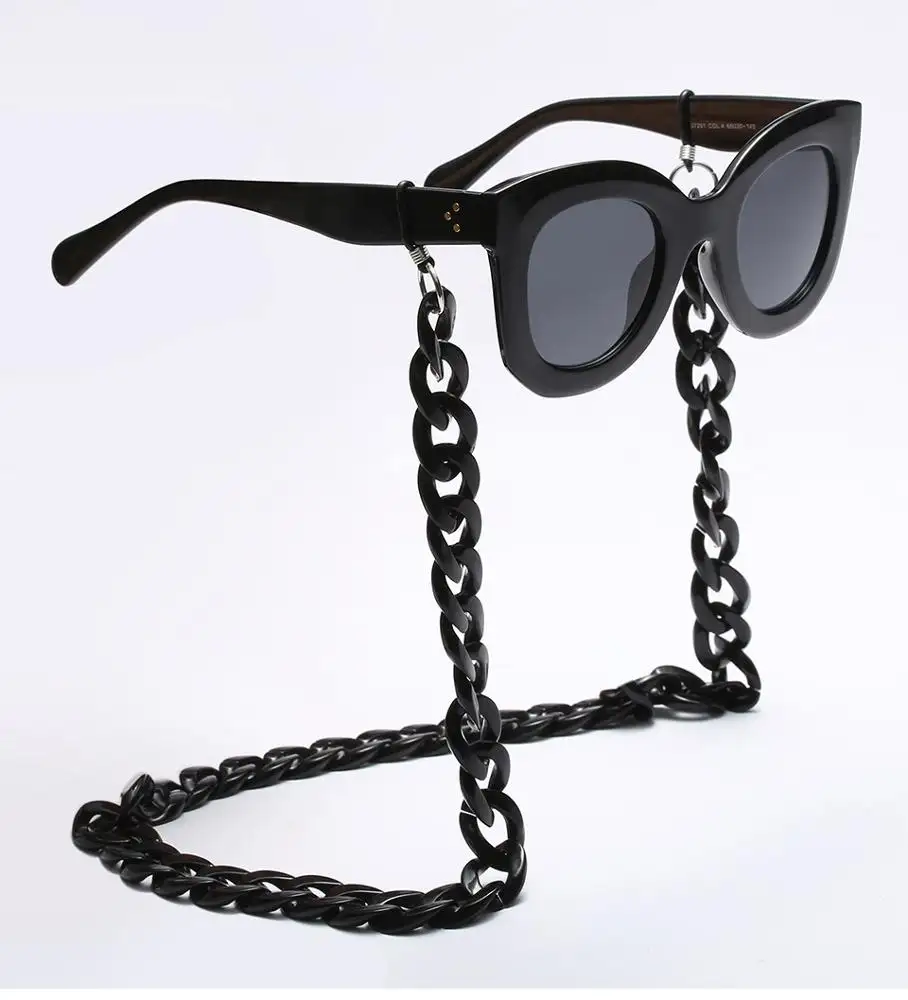 Simple Glasses Chain Fashion Acrylic Reading Glasses Hanging Neck Chain Sunglasses Chain & Largands