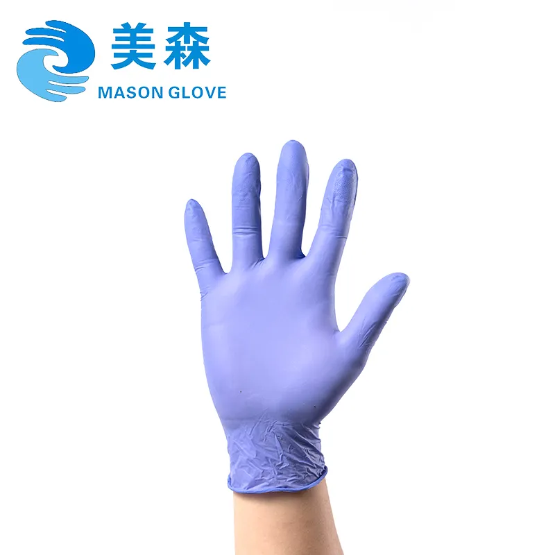Purple Color Examination Disposable Nitrile Gloves