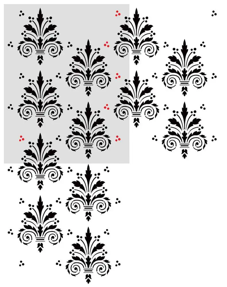 Wall Damask Allover Stencil Terri for Decorative DIY Wall Painting stencil wall