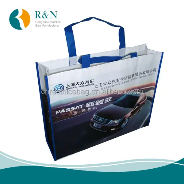 Non-woven Tote Bag Customize FULL COLOR PRINTING Glossy Or Matt PP Laminated NON-WOVEN Tote Shopping BAG For Gift Promotion