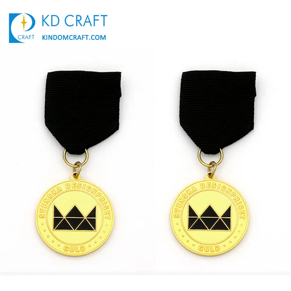 Wholesale Custom Medal Of Honor Badge Gold Plated Metal National Army Royal Gifts Awrard Military Medals With Ribbon