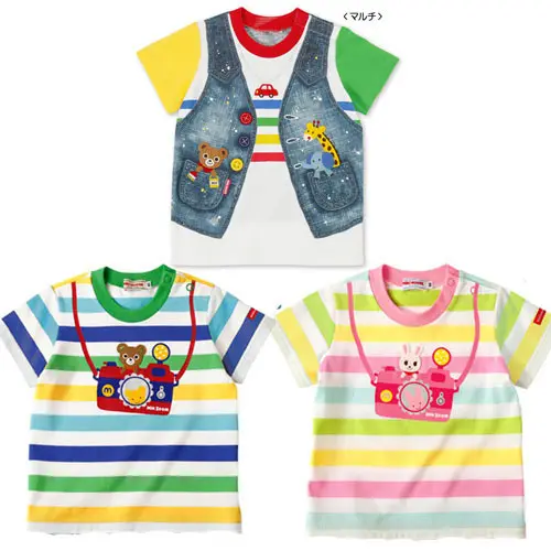 Infant Strpie Printing Custom T-Shirt Newborn Baby Clothes For Wholesale